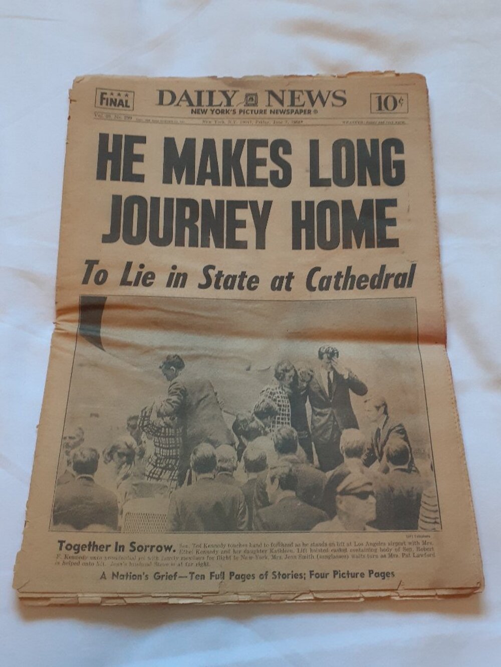 Robert Kennedy Funeral Coverage Historical Newspaper